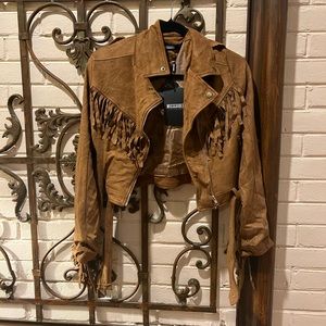 Missguided NWT fringe jacket